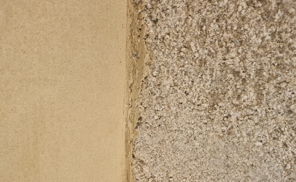 chaux platre perlite finition